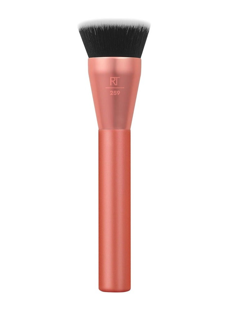Extra Big Stippling Brush, Large Makeup Brush For Liquid & Cream Foundation, BB Cream, CC Cream, & Skin Tints, XL Oversized Brush, Cruelty-Free, Synthetic Bristles, 1 Count Pink