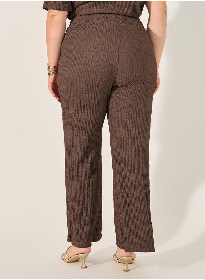 Solid Plus Size Regular Trouser