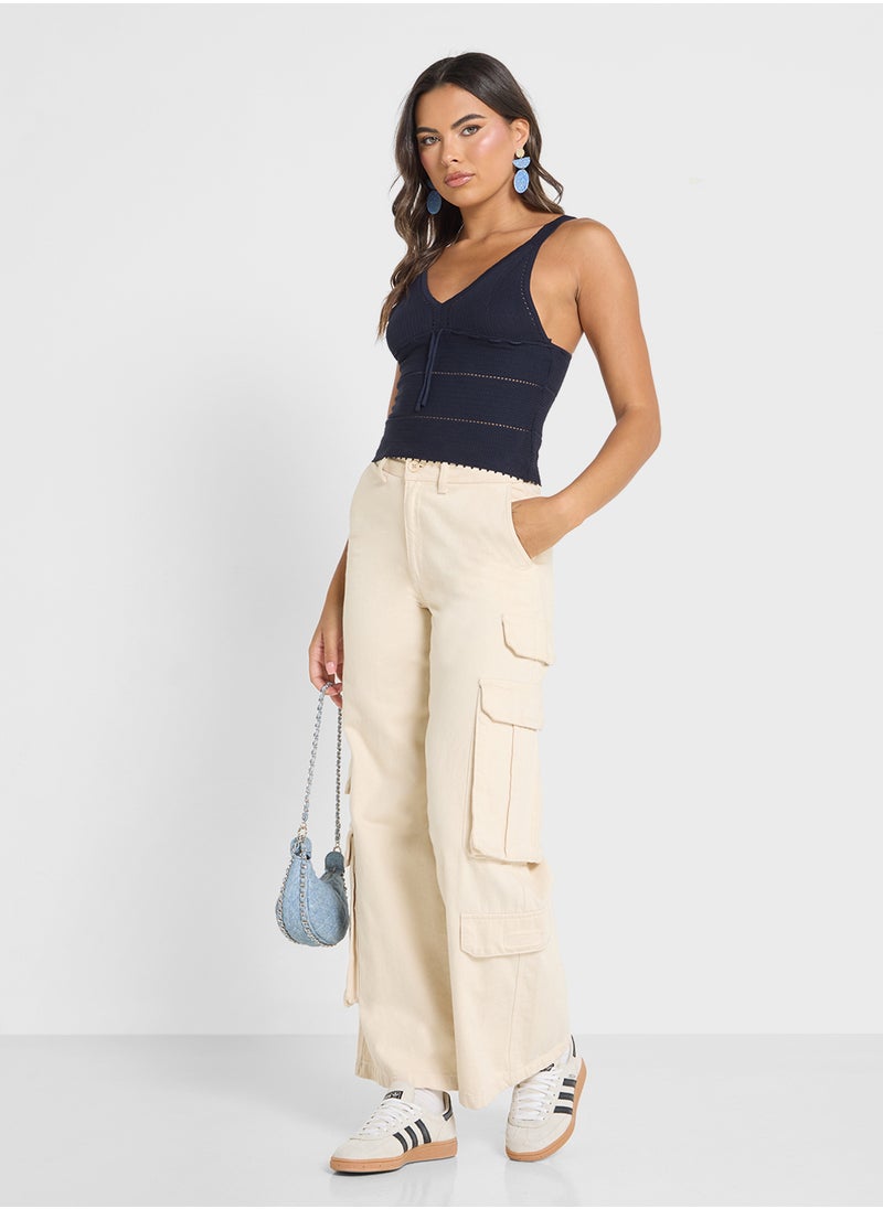 Knitted Crochet Tank Top