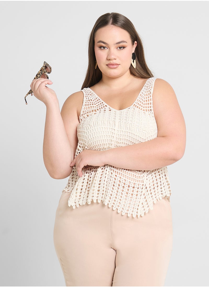 Crochet Knitted Top