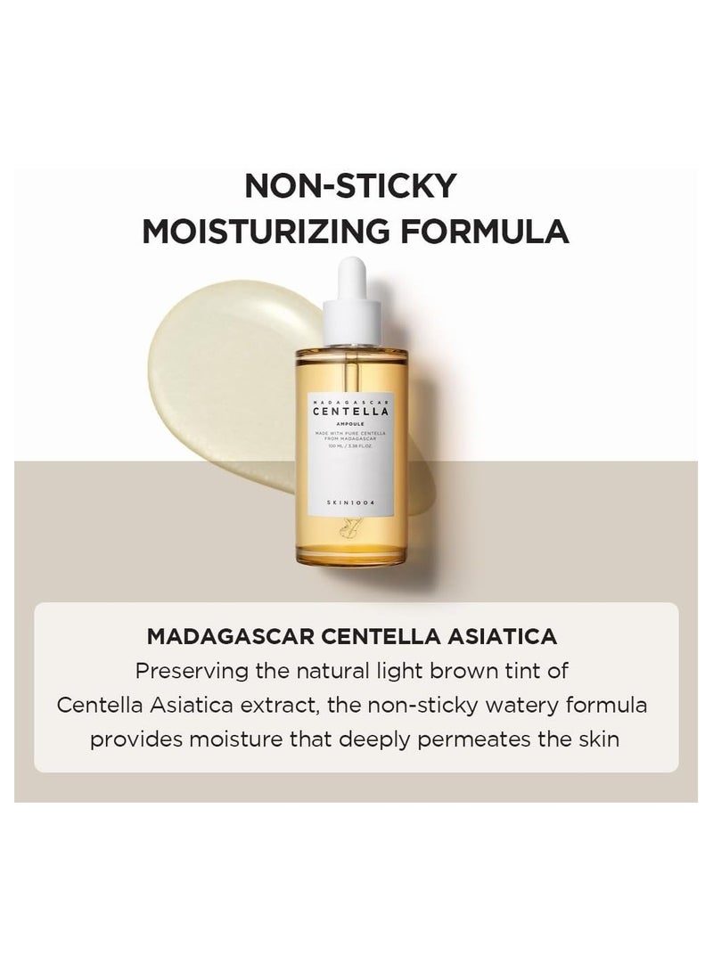 Madagascar Centella Toning Toner 210ml, Cleansing Oil 200ml, Centella Ampoule 100ml & Face Scrubber | Complete Skincare Set for Toning, Cleansing, and Hydration 510 mlml