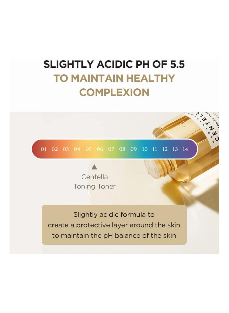 Madagascar Centella Toning Toner 210ml, Cleansing Oil 200ml, Centella Ampoule 100ml & Face Scrubber | Complete Skincare Set for Toning, Cleansing, and Hydration 510 mlml