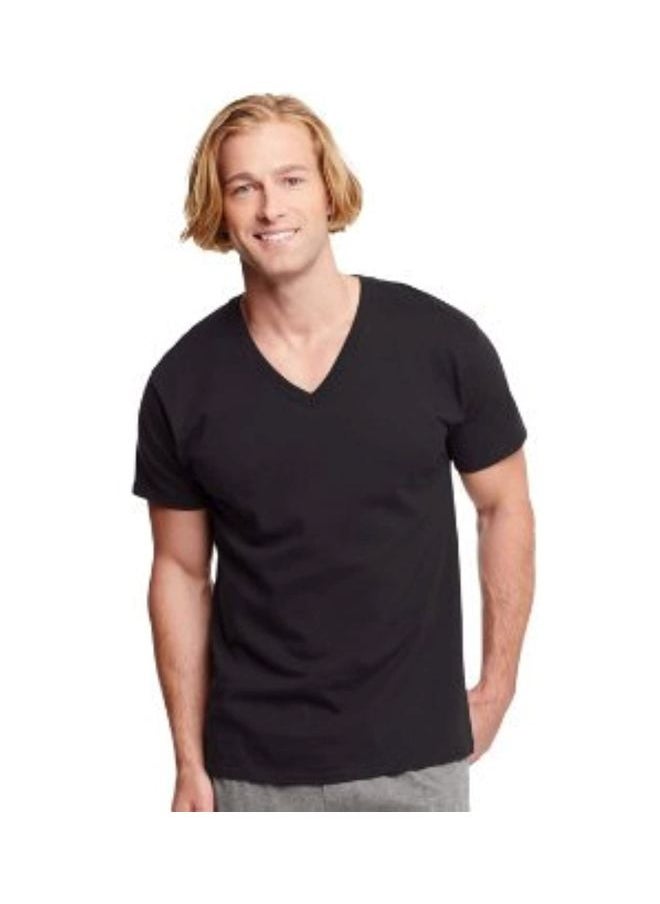 Hanes Classics Mens Traditional Fit Dyed V Neck TAGLESS Undershirt 3 Pack
