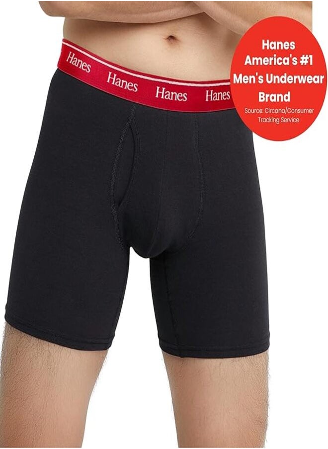 Hanes Originals Men’s Boxer Briefs , Stretch Cotton Moisture-Wicking Underwear, Modern Fit Low Rise, Multipacks