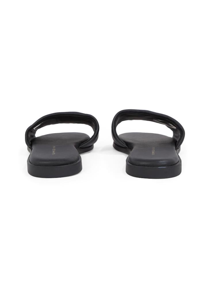 Logo Hardware Leather Mule