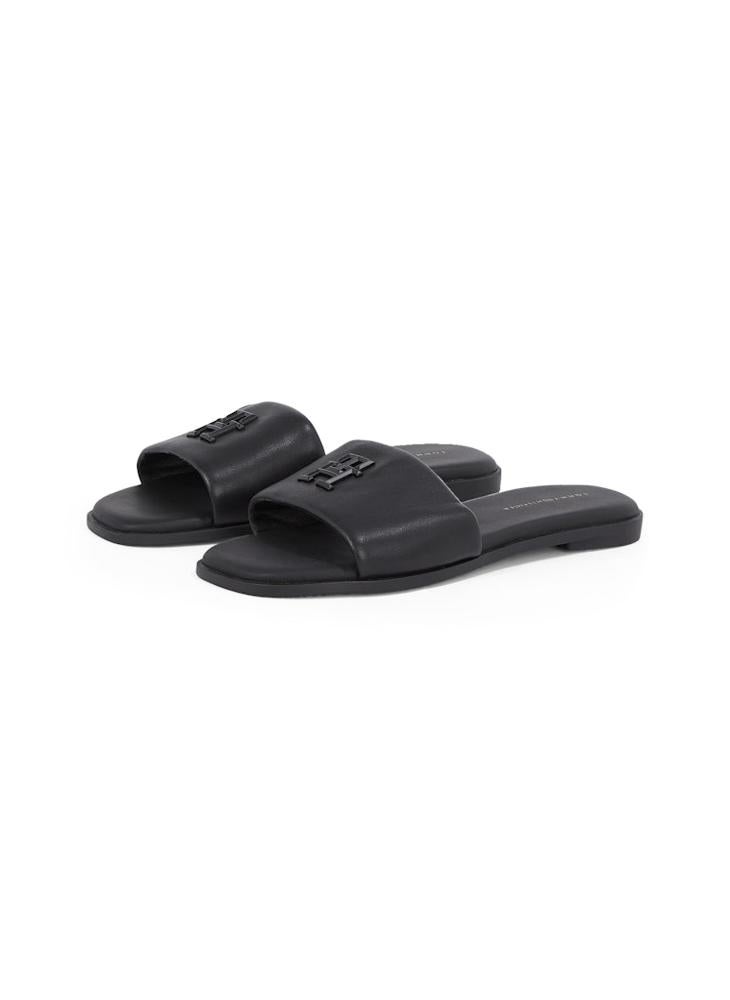 Logo Hardware Leather Mule