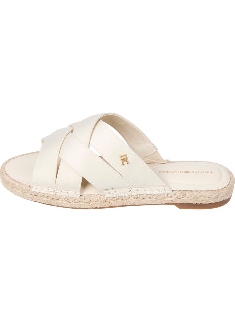 SATIN ESPADRILLE MULES