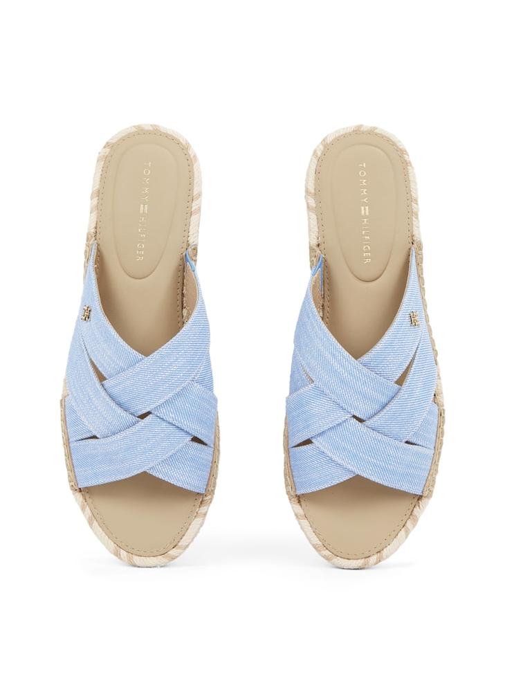 CHAMBRAY ESPADRILLE MULES