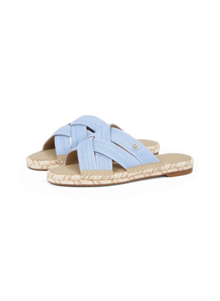 CHAMBRAY ESPADRILLE MULES