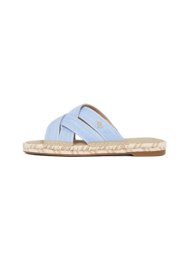 CHAMBRAY ESPADRILLE MULES