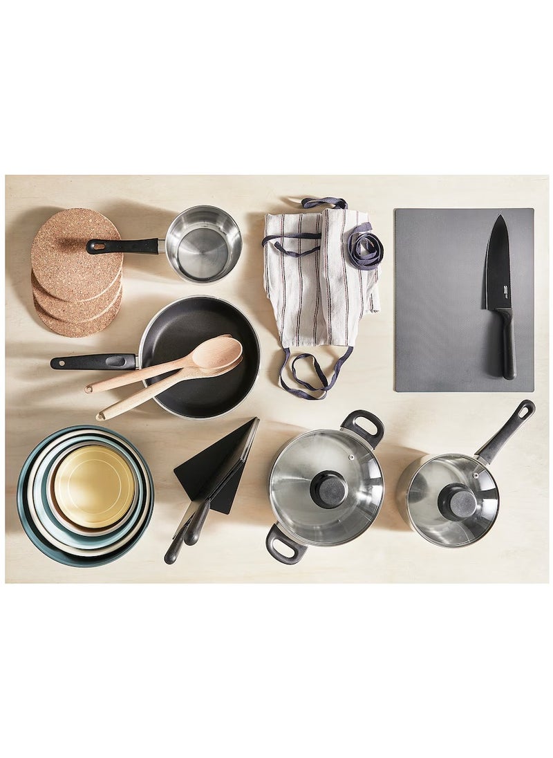 3 Pcs Cookware Set Stainless Steel, Included Pot with Lid 2.8L, Pot With Lid 1.7L, Saucepan 0.9L