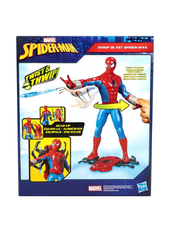 Marvel Spider-Man Thwip Blast Spider-Man Action Figure with Accessories, 11-Inch-Scale Super Hero Toys for Kids Ages 4 and Up