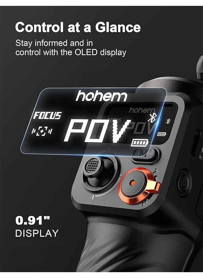 hohem iSteady M6 Kit Gimbal Stabilizer for Smartphone, 3-Axis Phone Gimbal with AI Tracking, Magnetic Fill Light, 18H Long Lasting Battery Stabilizer for iPhone & Android, Ideal for Video Recording