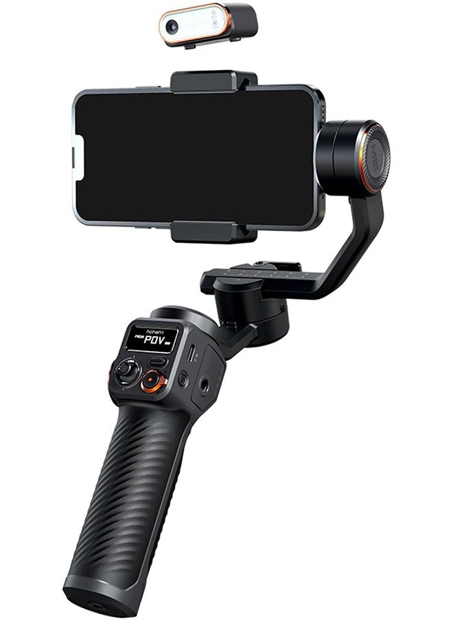 hohem iSteady M6 Kit Gimbal Stabilizer for Smartphone, 3-Axis Phone Gimbal with AI Tracking, Magnetic Fill Light, 18H Long Lasting Battery Stabilizer for iPhone & Android, Ideal for Video Recording