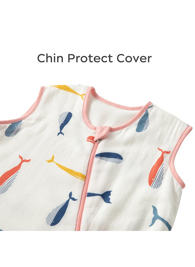 Babycare - Baby Sleep Sack, Organic Cotton, Whale Design, 12–14 Months, BPA-Free, Non-Toxic, Breathable Fabric, Zipper Closure, Safe for Babies, Lightweight, Cozy and Warm, Gentle on Skin, Easy to Wash