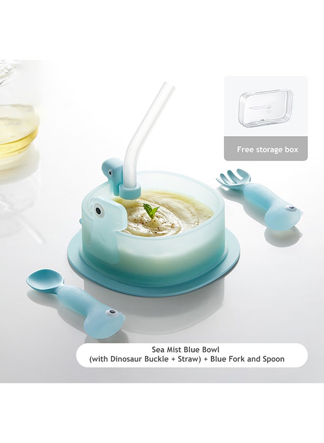 Babycare - Fork & Spoon Set with Own Box Blue  – BPA-Free, Easy-to-Store Utensils for Babies and Toddlers, Safety Approved