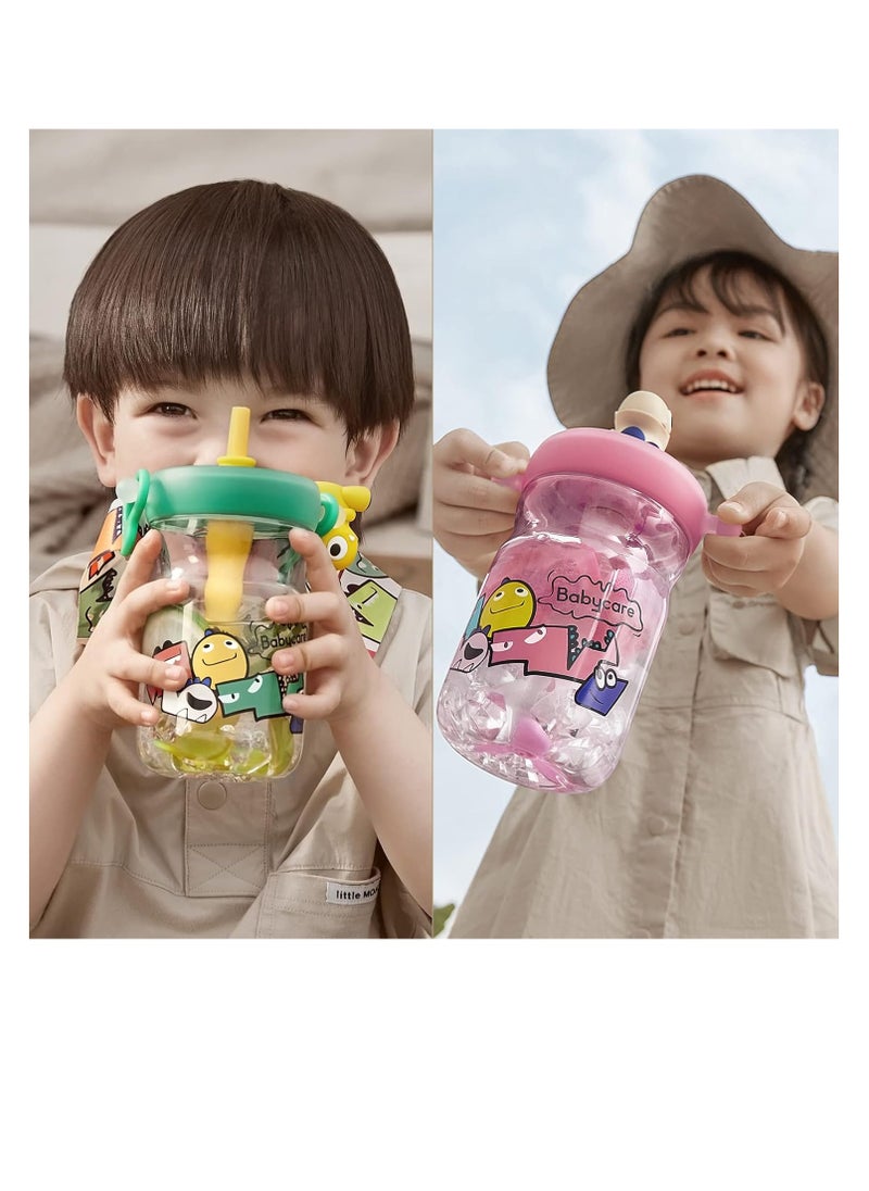 Babycare - T-Rex Toby Sippy Cup, Purple, 500 ml, BPA-Free, Leak-Proof, Non-Toxic, Easy Grip Handle, Safe for Toddlers, Spill-Proof Design, Durable, Portable, Ideal for Baby Feeding