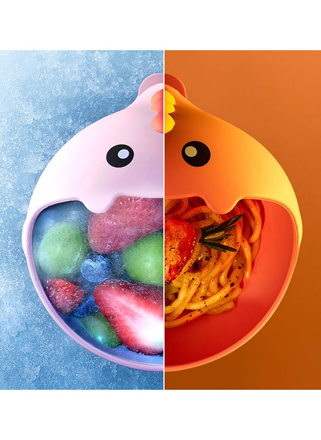 Babycare - Silicone Suction Bowl, Powder Pink, BPA-Free, Non-Slip Base, Safe for Babies, Microwave Safe, Easy to Clean, Non-Toxic, Durable Baby Bowl, Portable, Ideal for Toddlers and Infants