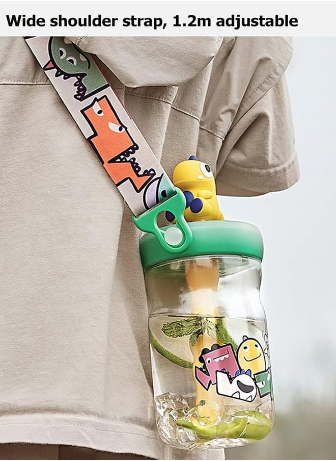 Babycare - T-Rex Toby Sippy Cup, Peach, 500 ml, BPA-Free, Leak-Proof, Non-Toxic, Easy Grip Handle, Safe for Toddlers, Spill-Proof Design, Durable, Portable, Ideal for Baby Feeding
