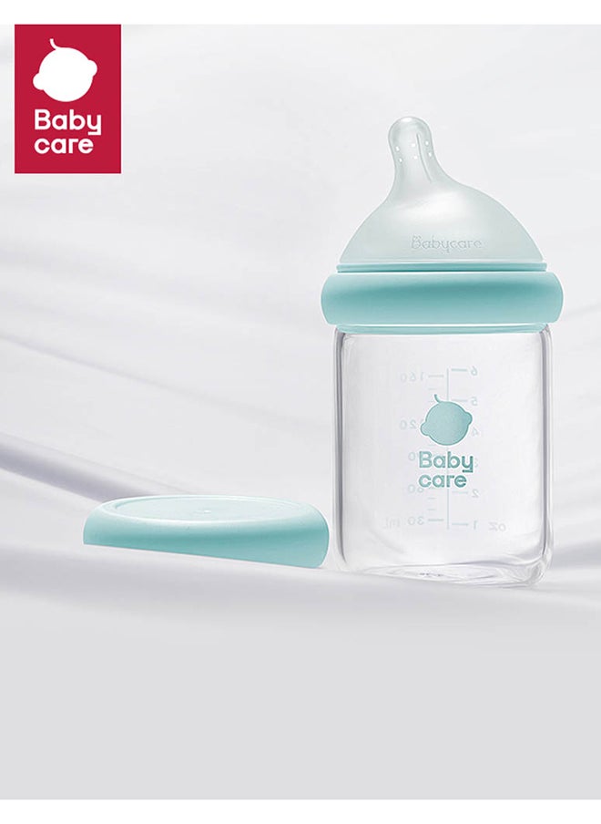Babycare - Nopayon Pro Bottle, Glacier Blue, 160ml Month, BPA-Free, Anti-Colic Design, Non-Toxic, Leak-Proof, Soft Nipple, Easy to Clean, Safe for Newborns, Ideal for Breastfeeding Transition