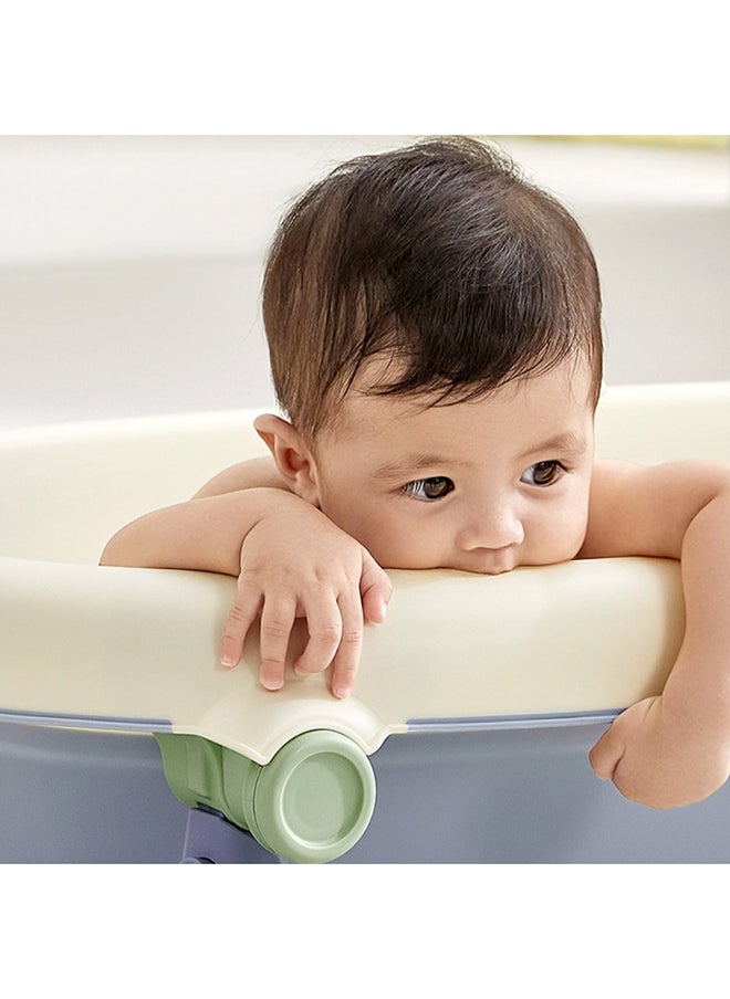 Babycare - Baby Foldable Bathtub, Green, BPA-Free, Non-Toxic, Space-Saving Design, Easy to Store, Lightweight, Durable, Slip-Resistant Base, Comfortable Support, Quick Drainage, Portable, Safe for Infants, Easy to Clean, Ideal for Home and Travel, Sturdy Construction