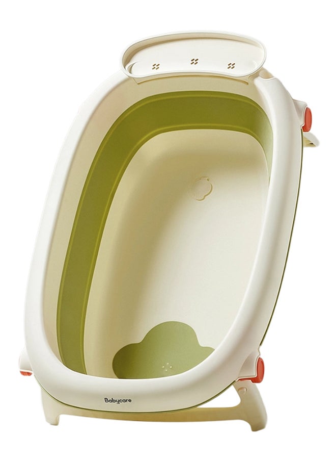 Babycare - Baby Foldable Bathtub, Green, BPA-Free, Non-Toxic, Space-Saving Design, Easy to Store, Lightweight, Durable, Slip-Resistant Base, Comfortable Support, Quick Drainage, Portable, Safe for Infants, Easy to Clean, Ideal for Home and Travel, Sturdy Construction