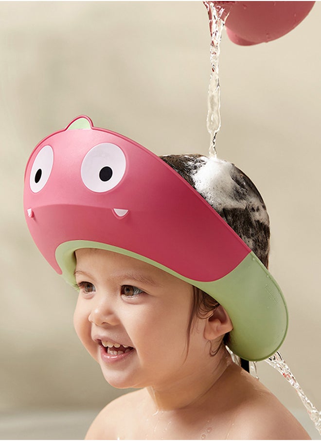 Babycare - Shower Cap, Powder Purple, BPA-Free, Soft Silicone, Baby Bath Cap, Waterproof, Adjustable Size, Non-Toxic, Comfortable Fit, Protects Baby’s Eyes, Ideal for Infants and Toddlers