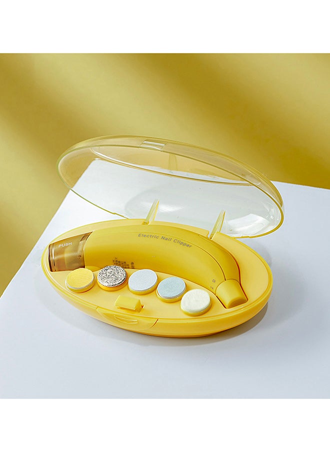 Babycare - Battery Operated Banana Electric Nail Clipper, Yellow, BPA-Free, Non-Toxic, Safe for Babies, Quiet Operation, Gentle on Nails, Easy to Use, Portable, Ergonomic Design, Ideal for Baby Grooming