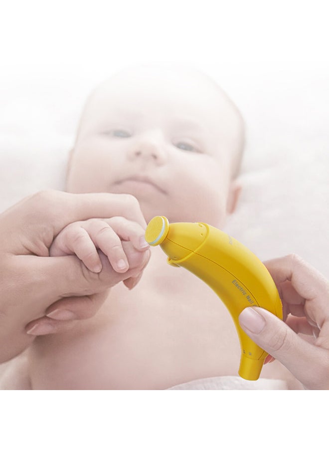 Babycare - Battery Operated Banana Electric Nail Clipper, Yellow, BPA-Free, Non-Toxic, Safe for Babies, Quiet Operation, Gentle on Nails, Easy to Use, Portable, Ergonomic Design, Ideal for Baby Grooming