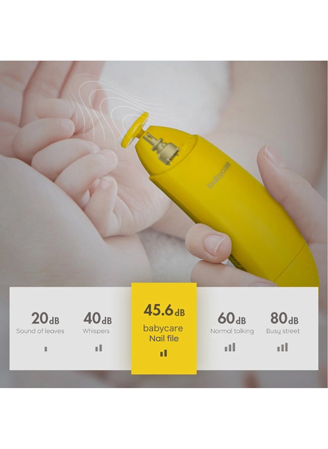 Babycare - Battery Operated Banana Electric Nail Clipper, Yellow, BPA-Free, Non-Toxic, Safe for Babies, Quiet Operation, Gentle on Nails, Easy to Use, Portable, Ergonomic Design, Ideal for Baby Grooming
