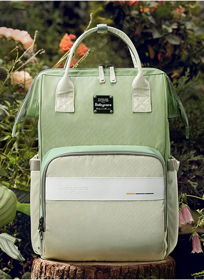 Babycare - Baby Travel Diaper Bag, Outdoor Bag, Green, Large, BPA-Free, Non-Toxic, Durable Fabric, Multiple Compartments, Waterproof, Easy to Clean, Lightweight, Adjustable Straps, Convenient Storage, Insulated Bottle Holders, Comfortable to Carry, Ideal for Travel and Outdoor Use, Spacious Design
