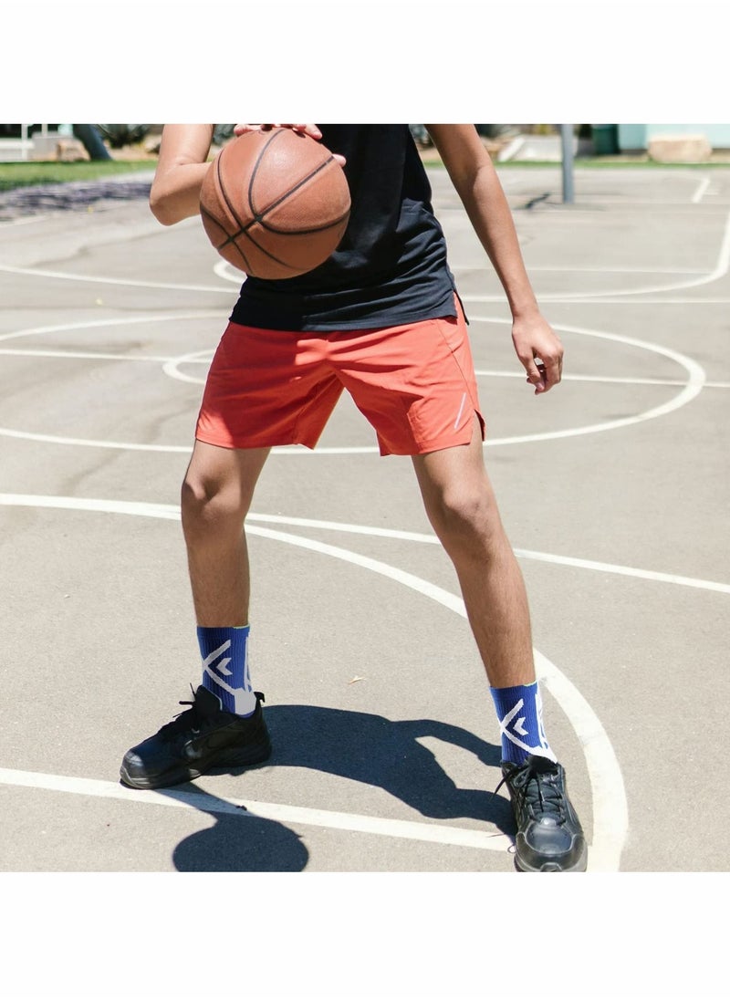 Basketball Socks  Men's Outdoor Athletic Crew Socks For Men Women Protective Elite Sports (5 Pairs)