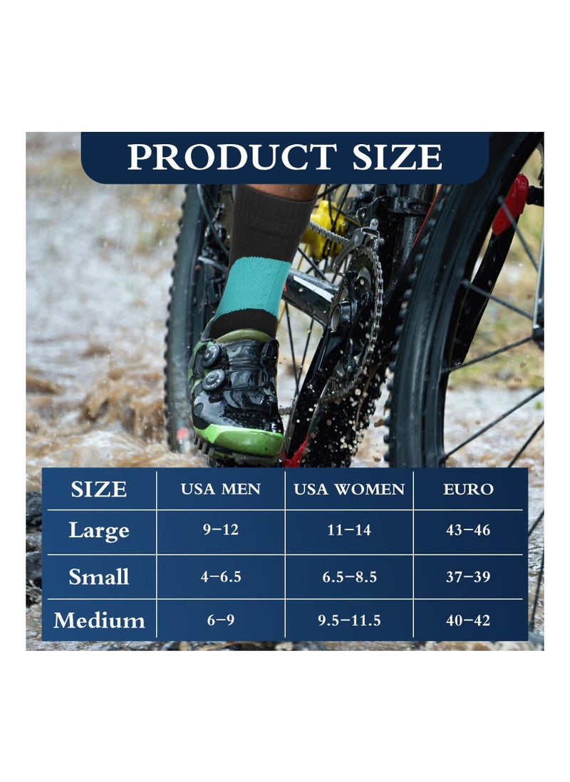 Waterproof Socks Uni  Waterproof Breathable Socks  Outdoor Hiking Wading Fishing for Men Women  Weatherproof Camping Hiking Running Skiing and Other Activities(2 Pairs)(M)