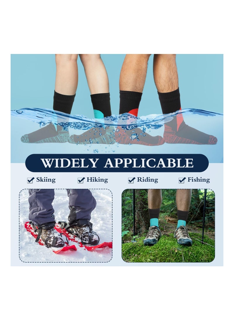 Waterproof Socks Uni  Waterproof Breathable Socks  Outdoor Hiking Wading Fishing for Men Women  Weatherproof Camping Hiking Running Skiing and Other Activities(2 Pairs)(M)