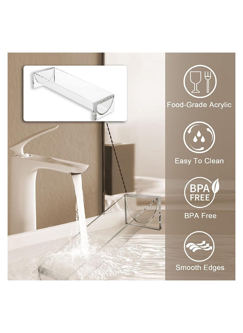 Clear Cracker Serving Tray, Acrylic Dessert Table Display Transparent Macaron Rectangular Holder Biscuit Dish for Party Wedding Home Events, 2PCS