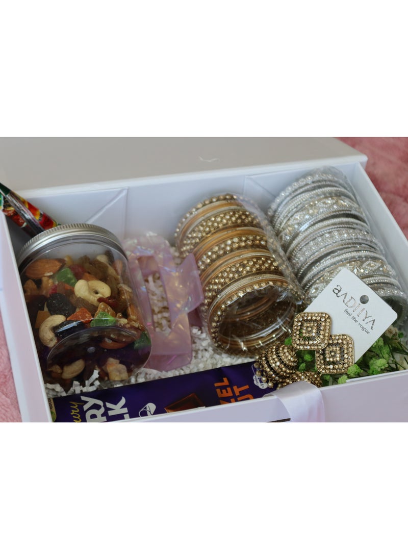 Glamour & gold gift set, perfect gift for women, mother, sister, wife, colleague, gift for eid, ramadan, diwali