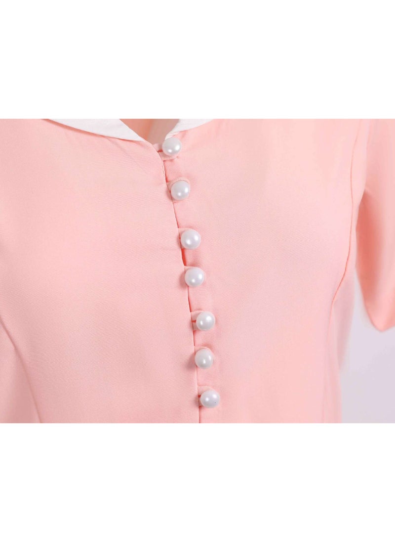 Elegant Temperament Suit Collar Slim Fit Large Swing Dress