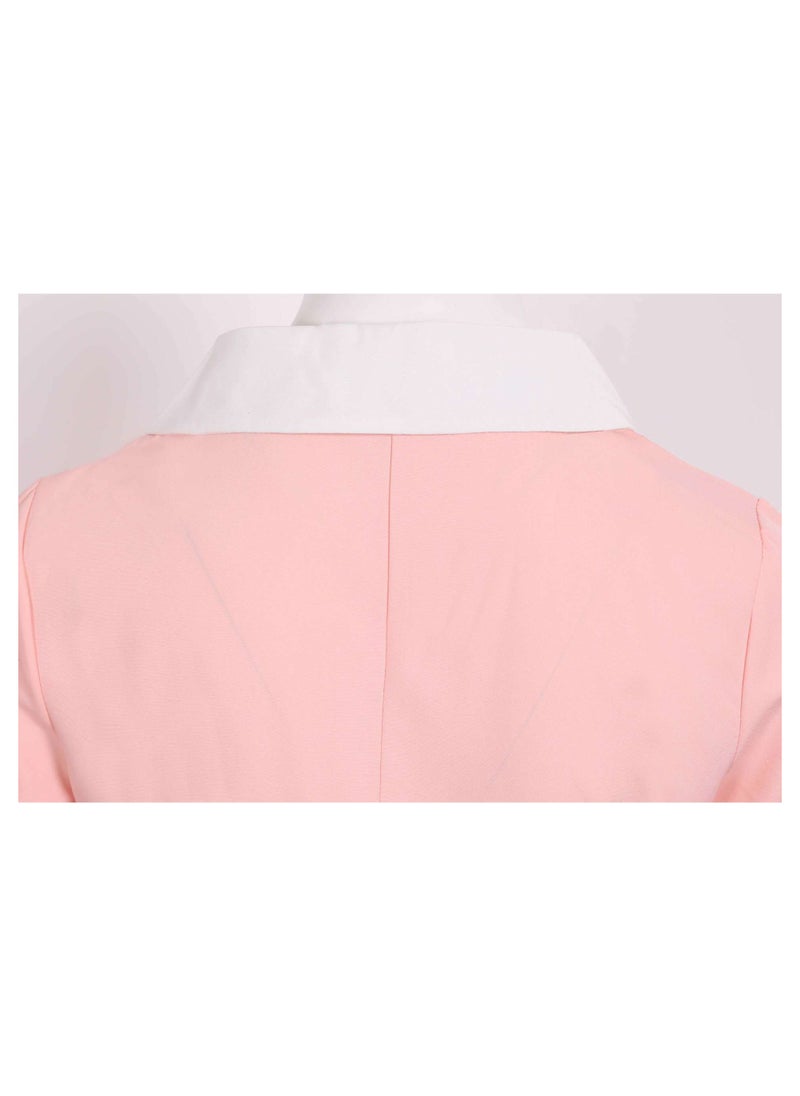 Elegant Temperament Suit Collar Slim Fit Large Swing Dress