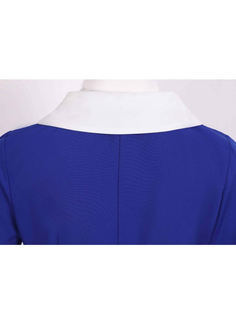 Elegant Temperament Suit Collar Slim Fit Large Swing Dress