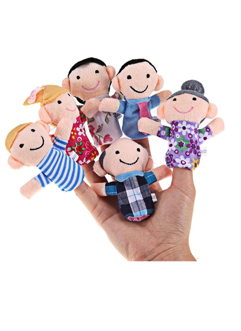 6 PCS Family Finger Puppets for Toddlers 1-3 - Interactive Educational Animal Finger Puppets for Storytime, Playtime, and Learning - Safe, Soft Plush