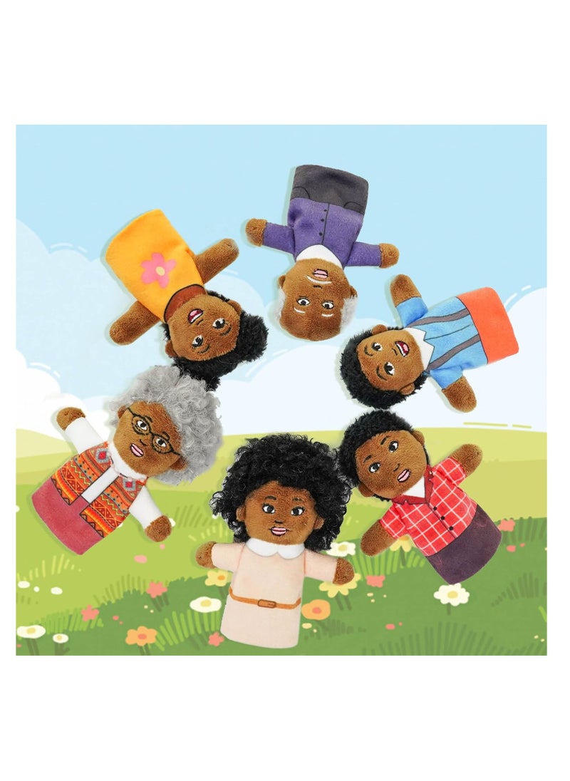Finger Puppet Family Finger Puppet,6pcs Cute Puppet Mini Plush Toys Teaching Show,Soft Puppet for Kids Family Members Role Playing Birthday Party