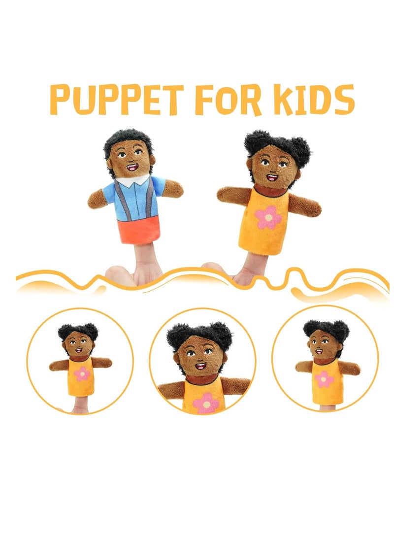 Finger Puppet Family Finger Puppet,6pcs Cute Puppet Mini Plush Toys Teaching Show,Soft Puppet for Kids Family Members Role Playing Birthday Party