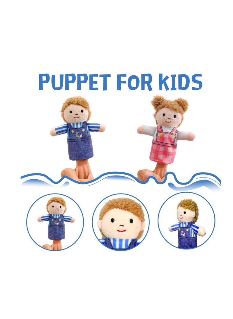 Finger Puppet Family Finger Puppet,6pcs Cute Puppet Mini Plush Toys Teaching Show,Soft Puppet for Kids Family Members Role Playing Birthday Party