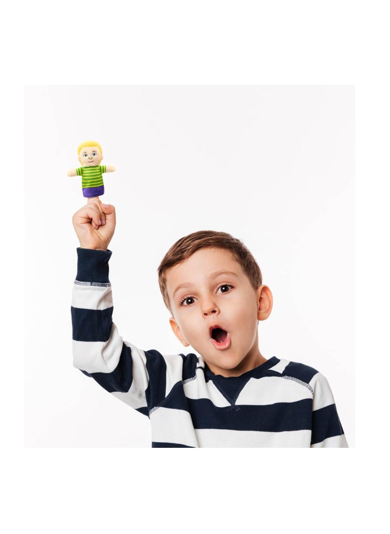 Finger Puppet Family Finger Puppet,6pcs Cute Puppet Mini Plush Toys Teaching Show,Soft Puppet for Kids Family Members Role Playing Birthday Party