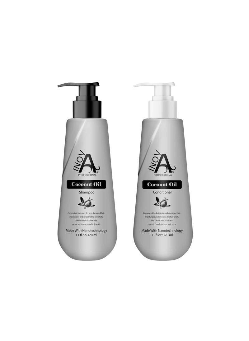 Inova Professional Coconut Oil Shampoo And Conditioner 11 Oz Each