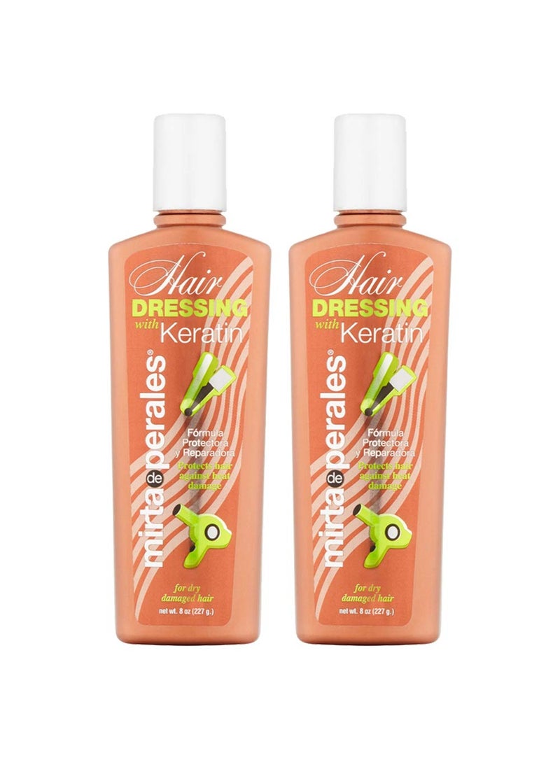 Mirta de Perales Hairdressing With Keratin,8 oz ( Pack of 2)