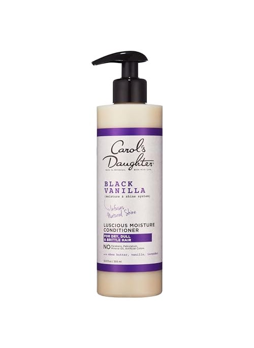 Carol's Daughter Black Vanilla Moisture Sulfate Free Conditioner for Curly, Wavy or Natural Hair, Moisturizing Hair Care for Dry, Damaged Hair, 12 Fl Oz