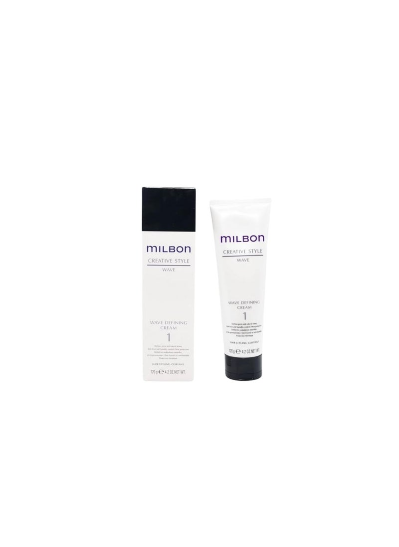 Milbon Creative Style Wave Defining Cream 1, 4.2oz