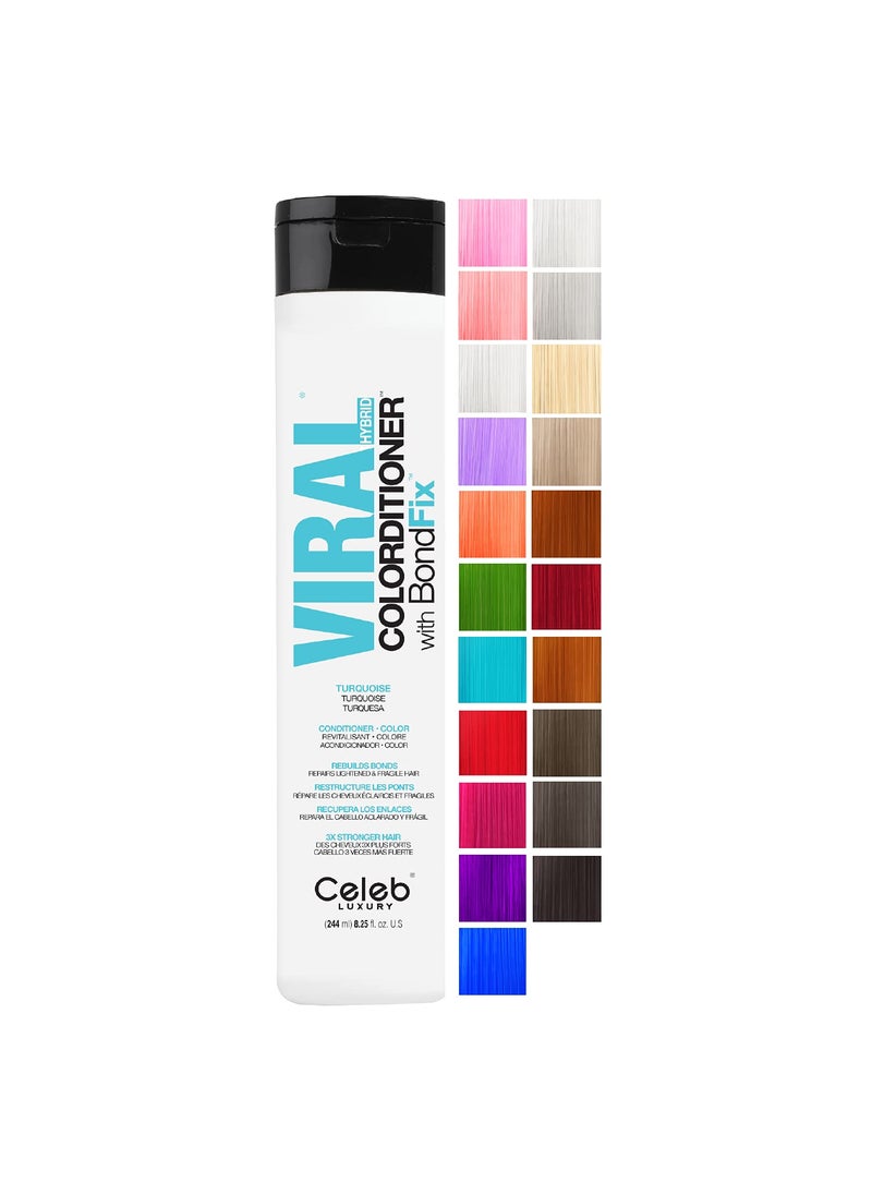 Celeb Luxury Intense Color Depositing Colorconditioner Conditioner + BondFix Bond Rebuilder, Vegan, Sustainably Sourced Plant-Based, Semi-Permanent, Viral and Gem Lites Colorconditioners
