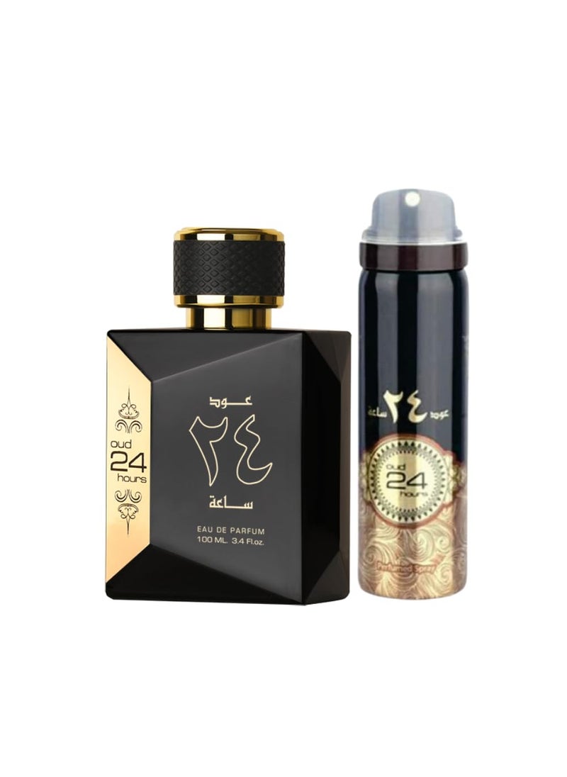 Ard Al Zaafaran 2-Piece Set for Unisex, (3.4 Oz Eau De Parfum Spray + 1.6 Oz Deodorant Spray)